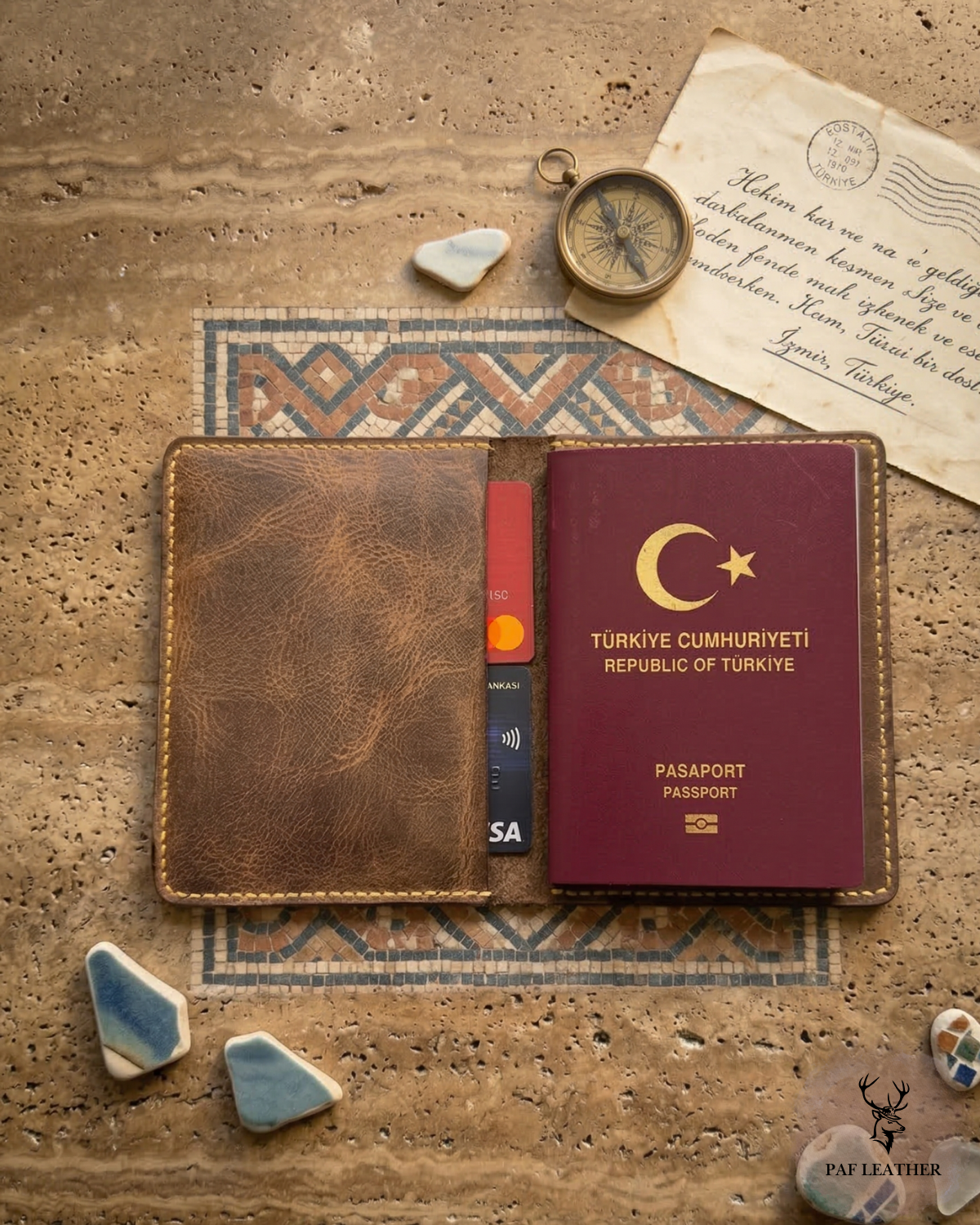 Hakiki Deri Pasaport Kılıfı ✈️ 2